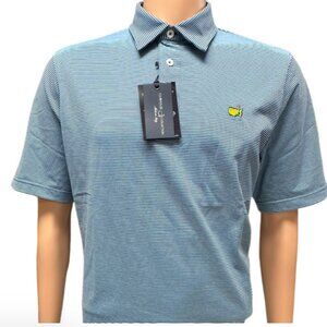 Clubhouse Collection Medium and Light BlueStripe Cotton Blend Permormance polo